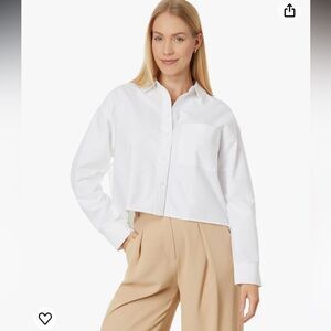 NWT Madewell Madewell Long Sleeve Cropped Shirt with Straight Hem size S
